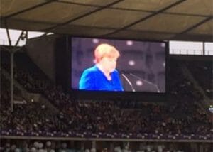 German Chancellor adressing Turnfest