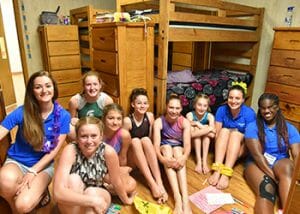 campers sitting in bunk