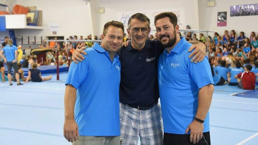 Brent, Coach Constantin, and another camp director