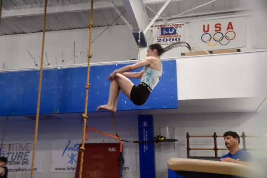 gymnast doing flip